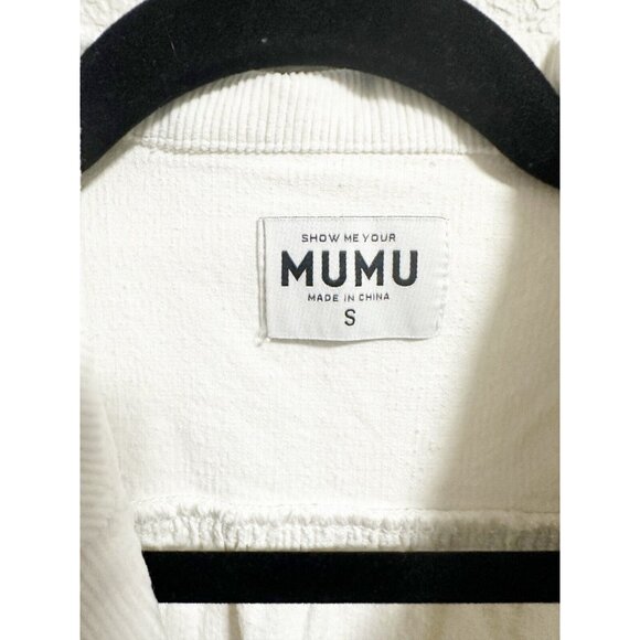 Show Me Your MuMu White Mini Dress with Gold Accents - Picture 8 of 8